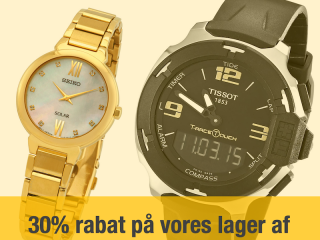 Seiko og Tissot ure til nedsat pris