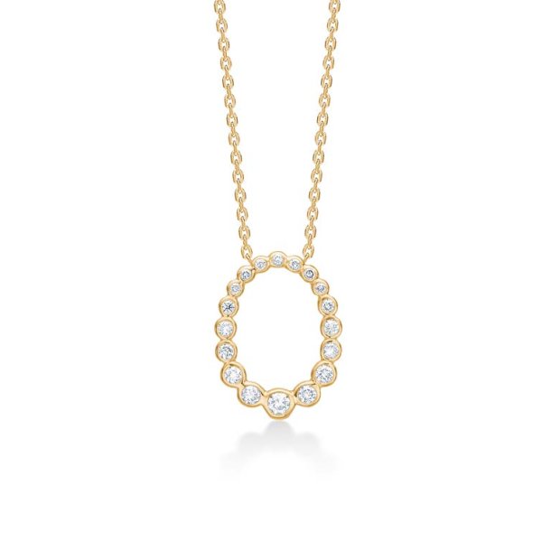 Mads Z 14 kt. guldvedh�ng "Auroras Kiss" med brillanter 0,25 ct. W.SI