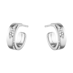 Fusion reringe, lille, i 18 kt hvidguld med diamanter fra Georg Jensen