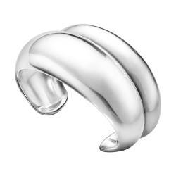 Curve armring (mellem) fra Georg Jensen - sterling slv