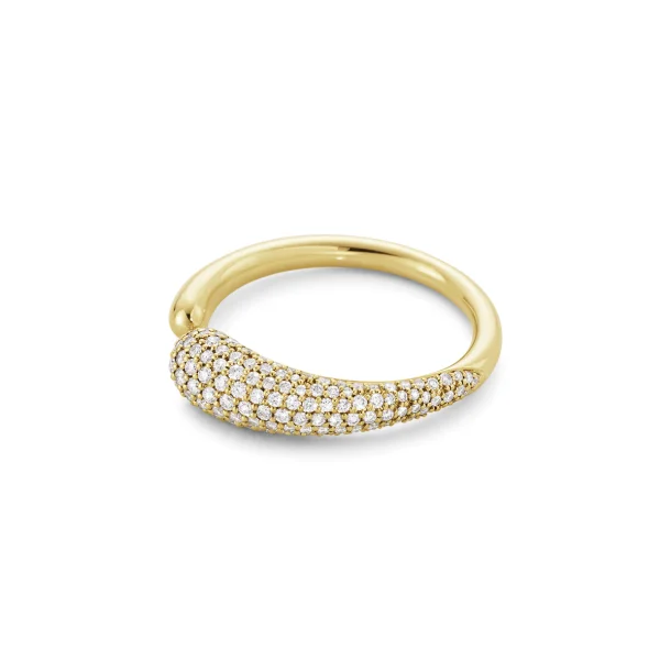 Mercy Mini ring i 18 kt guld og diamantpav fra Georg Jensen