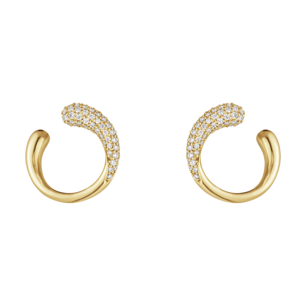 Mercy reringe i 18 kt guld med diamantpav fra Georg Jensen