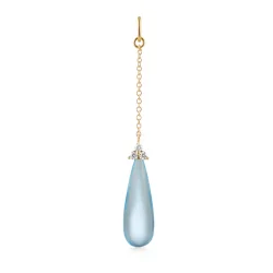Fryd Sky Blue �reh�nger i guld med sky blue topas fra Ro Copenhagen