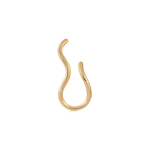 Fryd Wave H�jre �restik i guld fra Ro Copenhagen