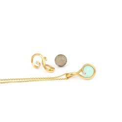 Ophelia Changeling vedh�ng i guld m. diamant fra Per Borup
