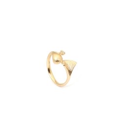 Kaya ring, lille, i guld m. diamant fra Per Borup Design