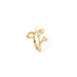 Kaya ring, stor, i guld med diamant fra Per Borup Design