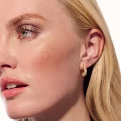 Glorenza Piccolo creoler i forgyldt slv med zirkoner fra Sif Jakobs