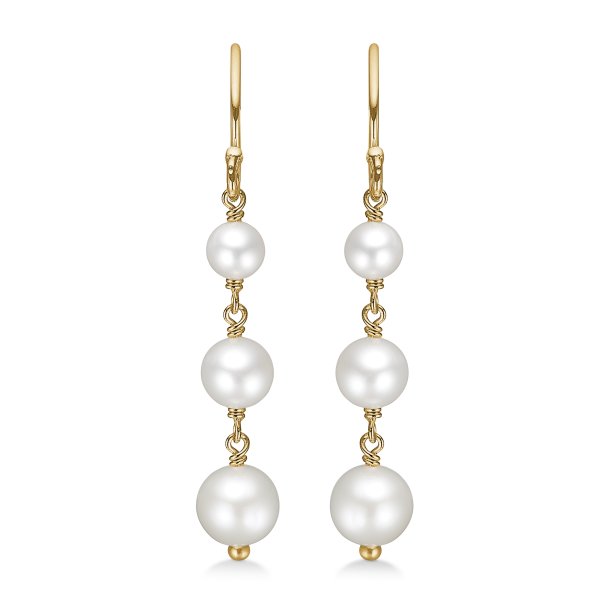 Treasure �reringe i guld med kulturperler fra Mads Z