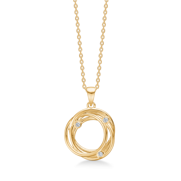 Diamond Nest vedhng i guld m. diamanter fra Mads Z