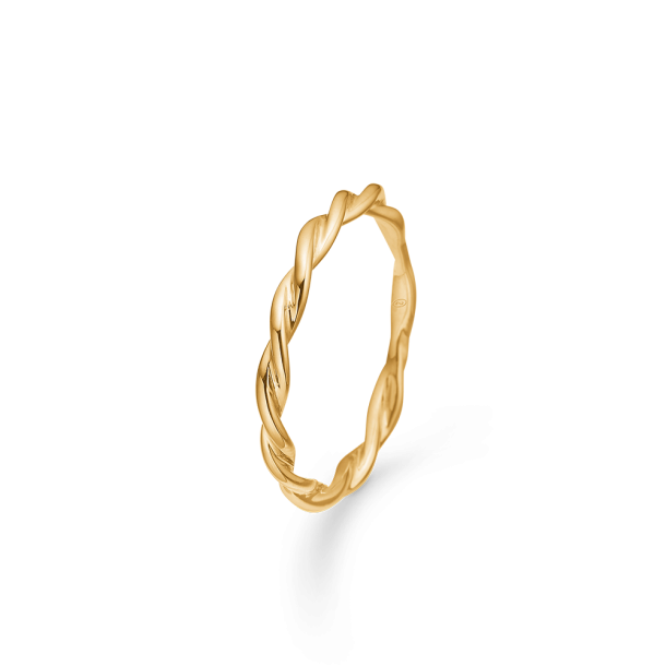 Poetry Twist ring i guld fra Mads Z