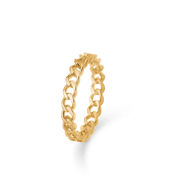 Poetry Panzer ring i guld fra Mads Z