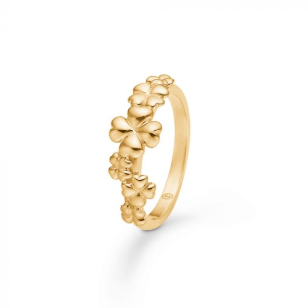 Mads Z 14 kt guldring Clover Love