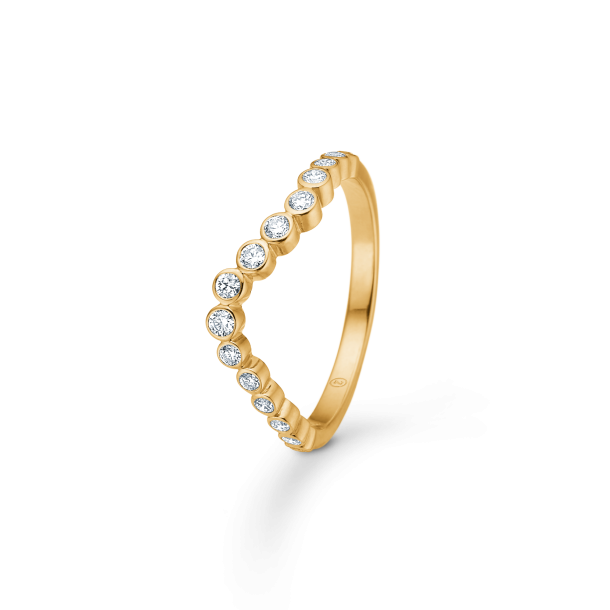 Freya ring i guld m. diamanter fra Mads Z