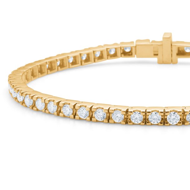 Tennis armbnd i rdguld med brillanter fra Mads Z.