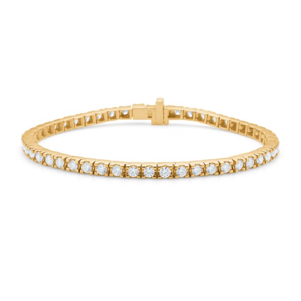 Tennis armbnd i rdguld med brillanter fra Mads Z.