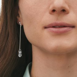 Georg Jensen Vivianna Torun �reringe i s�lv med bjergkrystal