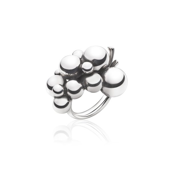 Moonlight Grapes ring, stor, i slv fra Georg Jensen