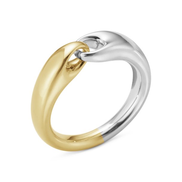 Reflect Small Ring i slv og 18 kt guld fra Georg Jensen