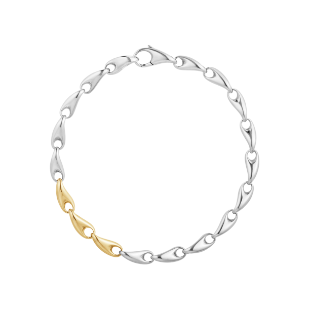 Reflect armbnd, smalt, i 18 kt guld og sterlingslv fra Georg Jensen