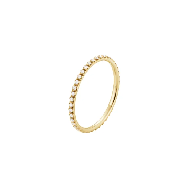 Signature ring i guld med diamanter fra Georg Jensen