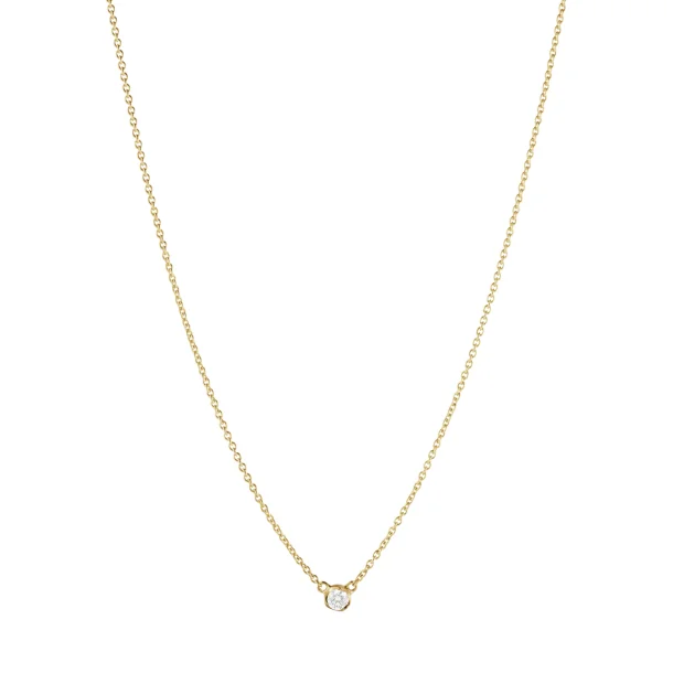 Signature vedhng i guld med diamant 0,05 ct fra Georg Jensen