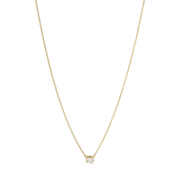 Signature vedh�ng i guld med diamant 0,10 ct fra Georg Jensen