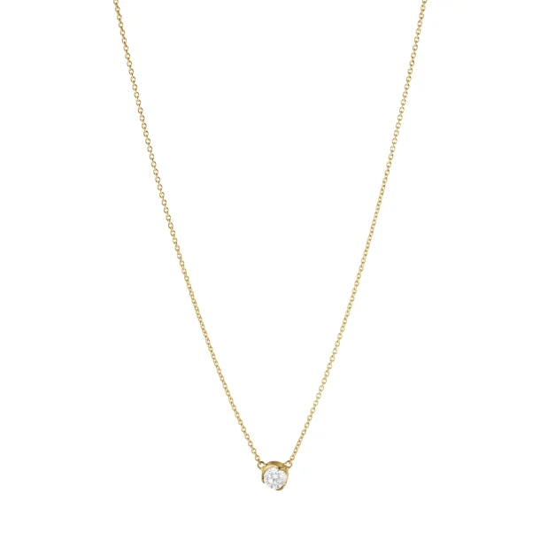Signature vedhng i guld med diamant 0,20 ct fra Georg Jensen