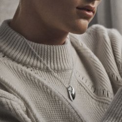 Reflect vedhng, medium, med kde i sterlingslv fra Georg Jensen