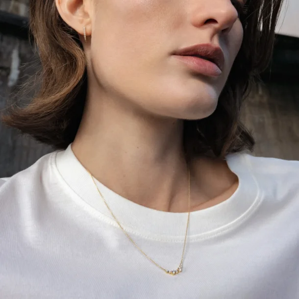 Signature rering i guld med diamanter fra Georg Jensen