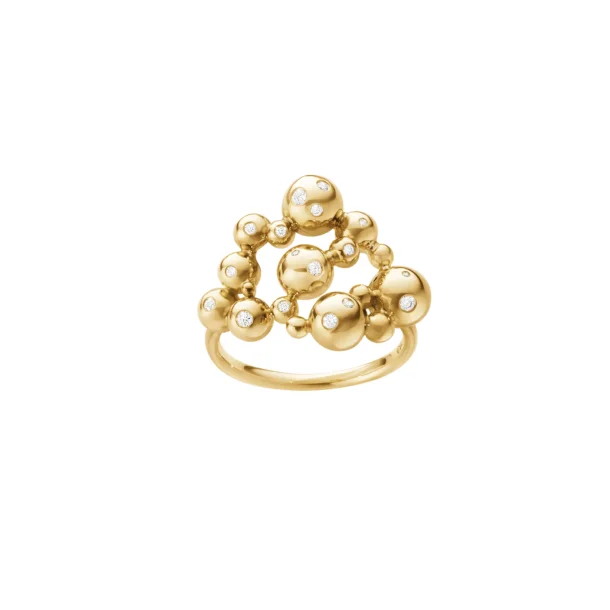 Moonlight Grapes Cluster ring i guld m. diamanter fra Georg Jensen