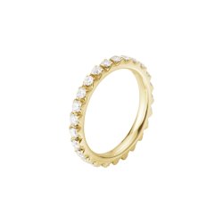 Signature ring, stor, i 18 kt. guld med diamanter fra Georg Jensen