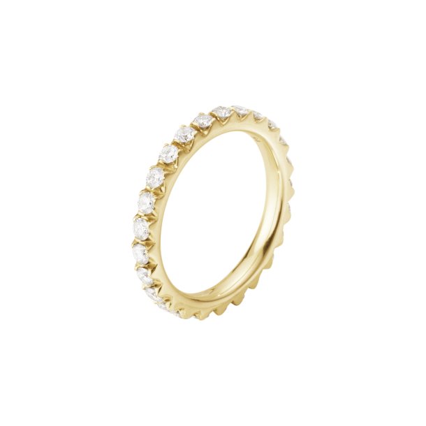 Signature ring, stor, i 18 kt. guld med diamanter fra Georg Jensen