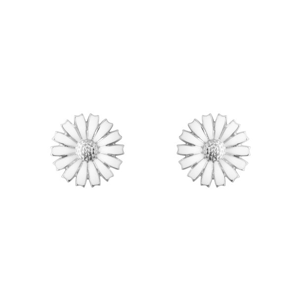 Daisy restikker i slv med hvid emalje fra Georg Jensen