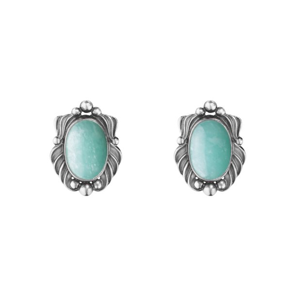 Heritage 2025 reclips i slv med amazonit fra Georg Jensen