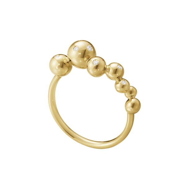 Moonlight Grapes ring i guld med diamanter fra Georg Jensen