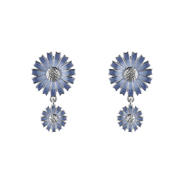 Daisy restikker i slv m. bl emalje fra Georg Jensen