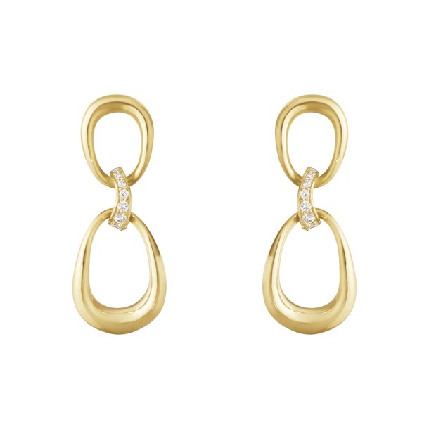 GJ Offspring 18 kt restik 2 loops og brill 0,05 ct TWVS