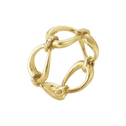 Offspring ring i guld med diamanter fra Georg Jensen