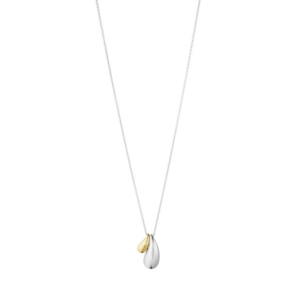 Reflect Double Drop vedhng i slv og guld fra Georg Jensen