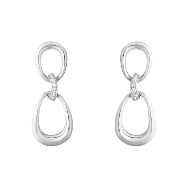 Offspring reringe i slv m. diamanter fra Georg Jensen