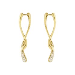 Georg Jensen Mercy �reringe i guld med diamanter