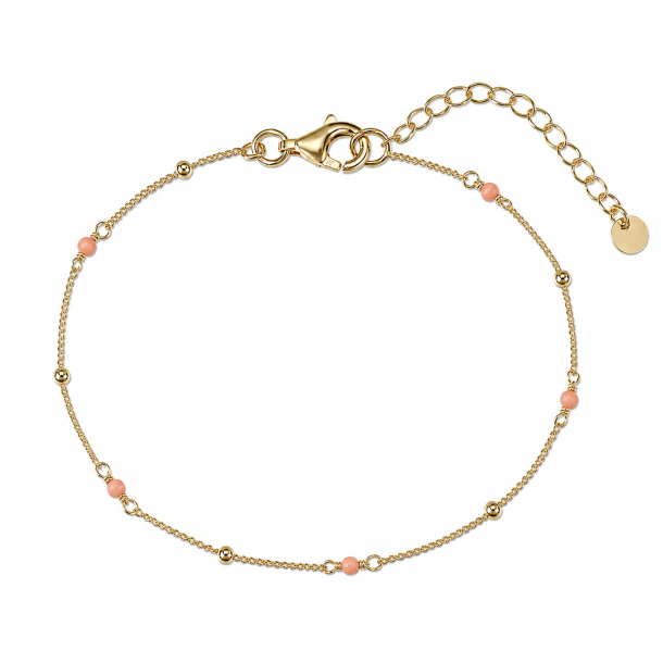 L&G Armb�nd forgyldt s�lv med bamboo coral