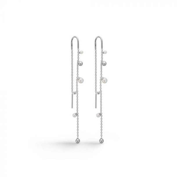 Mads Z "Bubbles n� Pearls" s�lv �reh�ngere m. ferskavndsperler