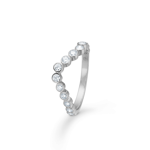 Mads Z Freya ring i s�lv med hvid topas