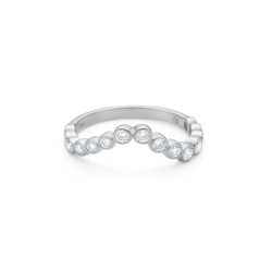 Mads Z Freya ring i s�lv med hvid topas