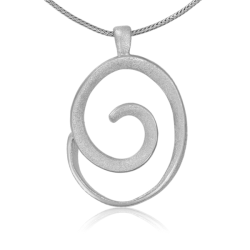 Blicher Fuglsang Spiralformet vedh�ng s�lv m med r�vek�de 42-50cm