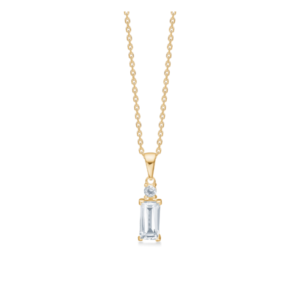 Celestial by Medina halsk�de i guld med hvide topaser fra Mads Z