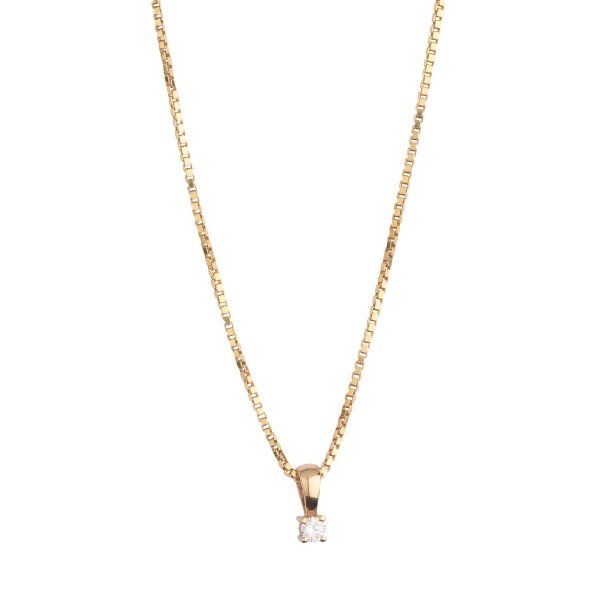 Eternal square brillant vedh�ng i r�dguld fra L&G