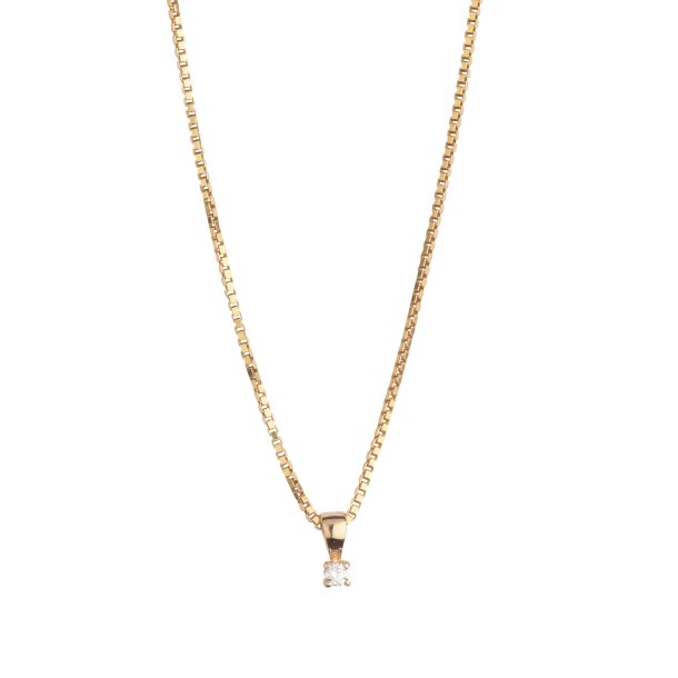 Eternal square brillant vedh�ng i r�dguld fra L&G